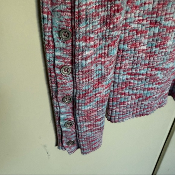 Sundance Ribbed Thermal Henley Knit Top Long Sleeve Size Medium Boho - Picture 4 of 9